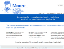 Tablet Screenshot of mooreauditorytraining.com